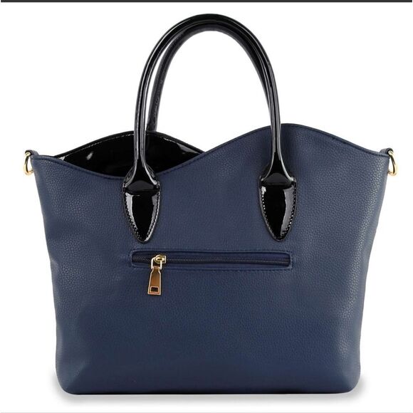 Glamorous Blue Rhinestone Studded Bling Handbag Purse - Picture 5 of 7